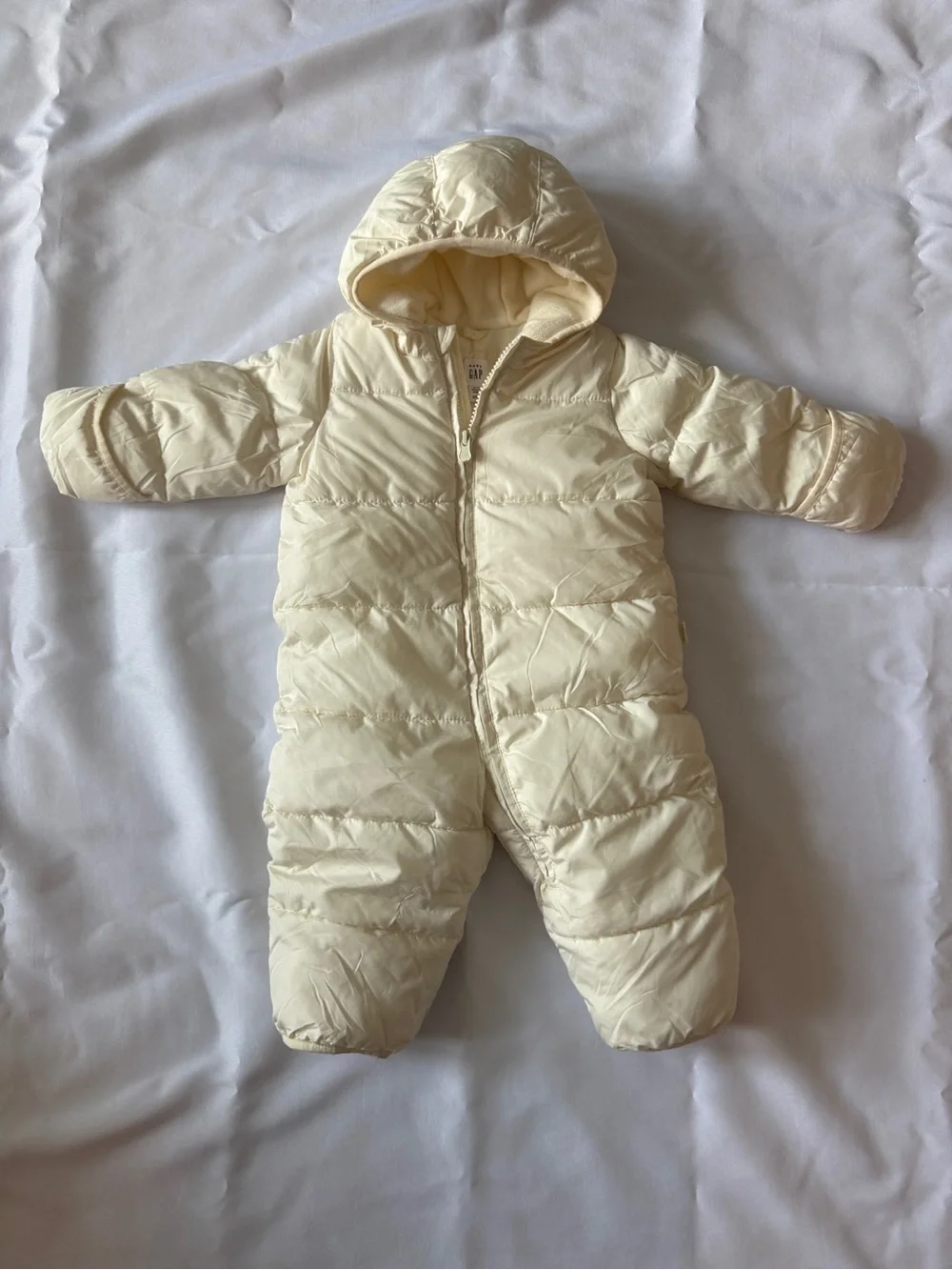 Baby Gap Cream Puffer Snowsuit 6-12M